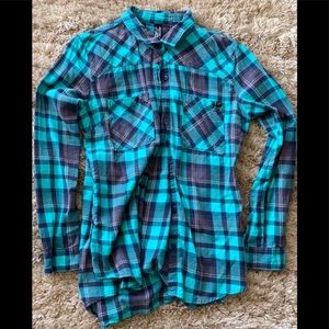 Beautiful Plaid Button Down Top